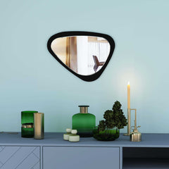 Aymish Asymmetrical Wall Wood Mirror