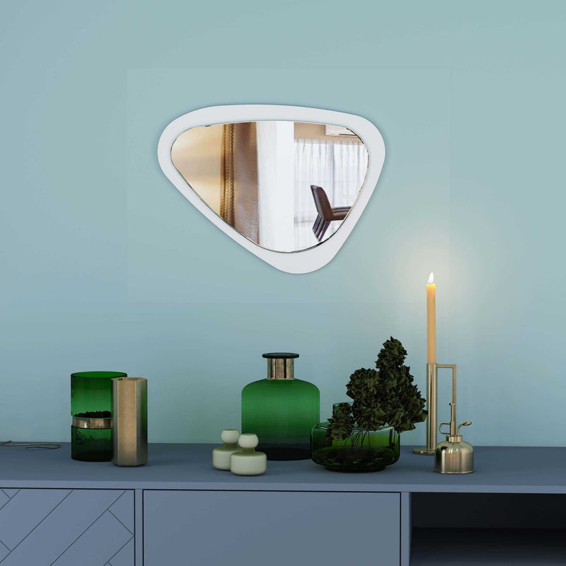 Aymish Asymmetrical Wall Wood Mirror
