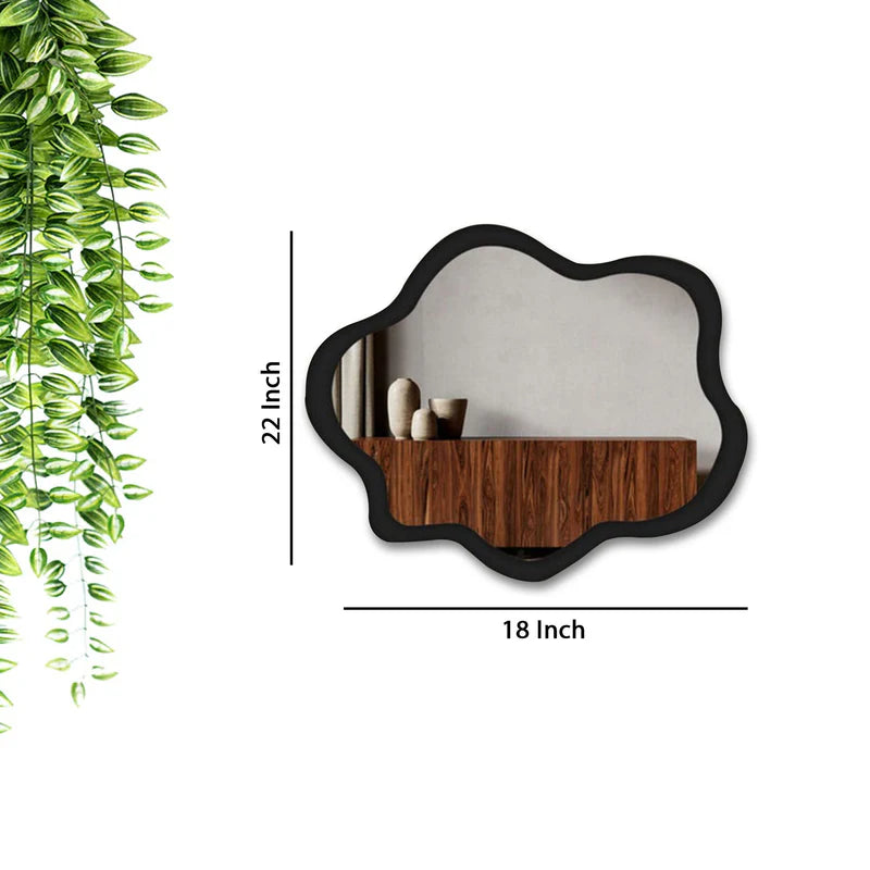 Cloud Black Wall Mirror Decor