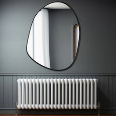 Decorative Framed Wall Mirror with Black Wooden Finish