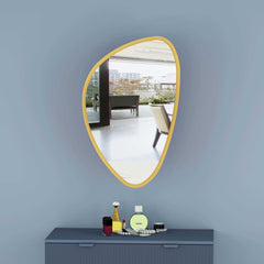 Faze Asymmetrical Wall Wood Mirror