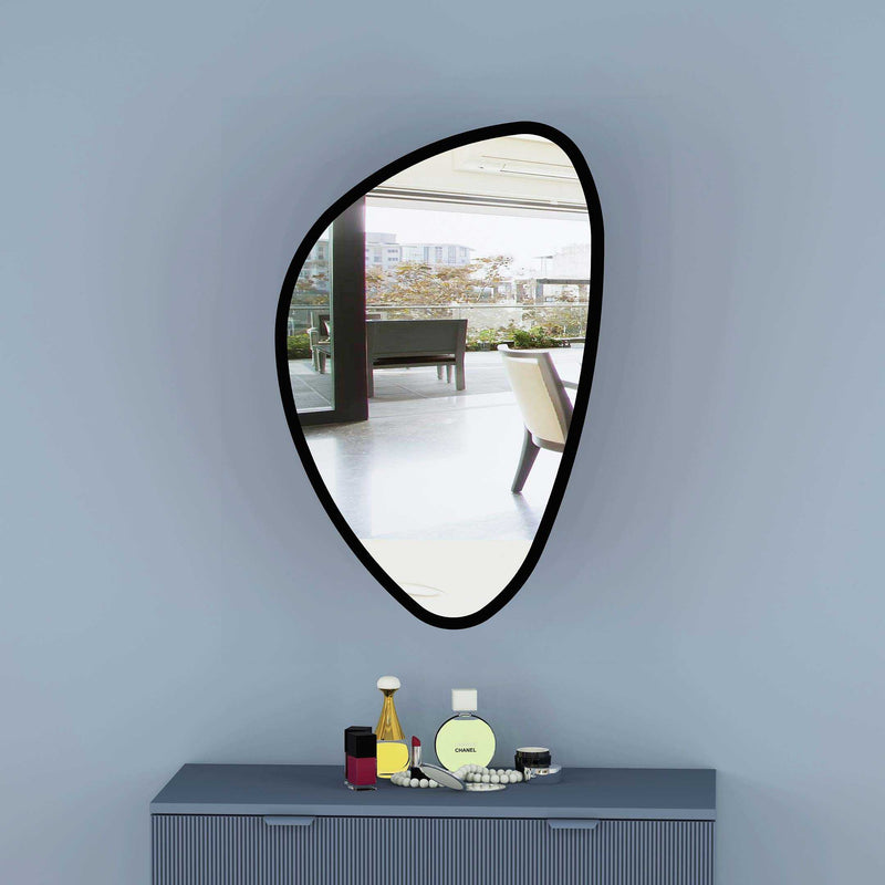 Faze Asymmetrical Wall Wood Mirror