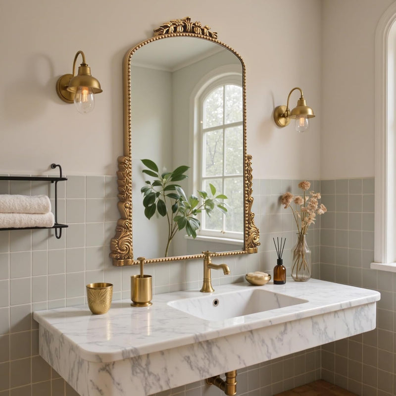 Fintex Gold Wall Arch Mirror