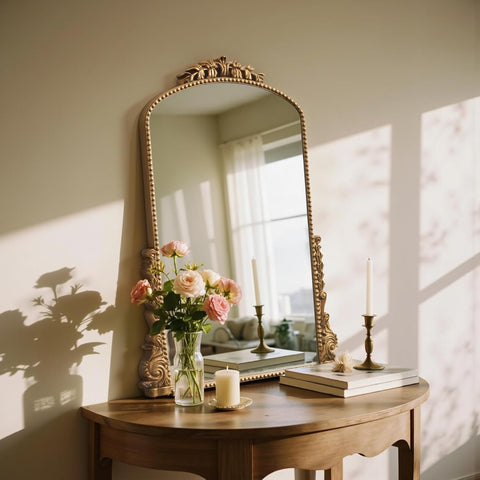 Fintex Gold Wall Arch Mirror