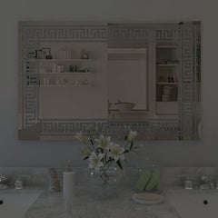 Greek Motif Led Bathroom Wall Mirror | 5 Years Warranty