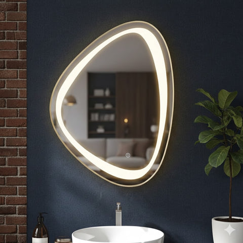 Insha Irregular Wall Led Mirror | 5 Years Warranty