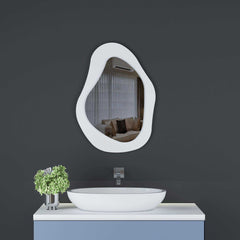 Lavender Faze Irregular Wall Wood Mirror