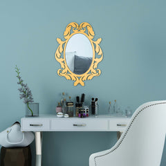 Luna Edge Oval Wall Wood Mirror