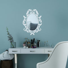 Luna Edge Oval Wall Wood Mirror