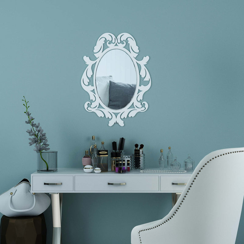 Luna Edge Oval Wall Wood Mirror