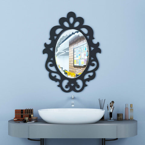 Serenity Oval Wall Wood Mirror