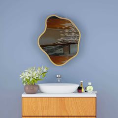 Stanley Irregular Wall Wood Mirror