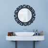 Sunbrust Round Wall Wood Mirror