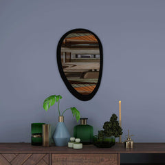 Valhore Asymmetrical Wall Wood Mirror