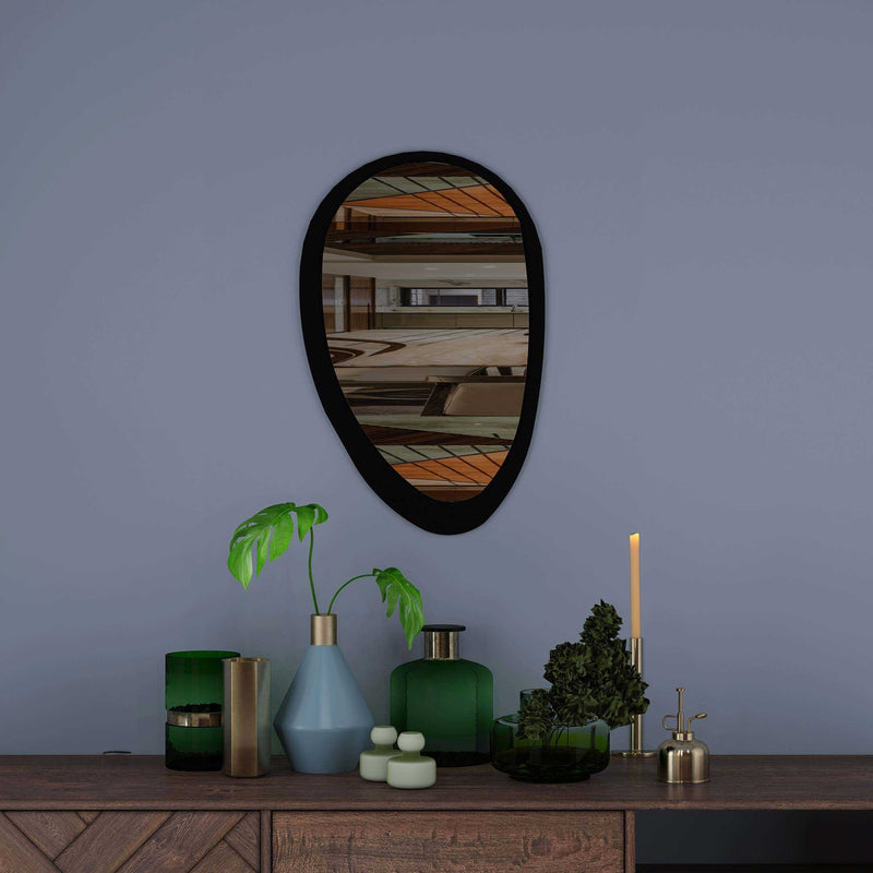 Valhore Asymmetrical Wall Wood Mirror