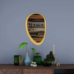 Valhore Asymmetrical Wall Wood Mirror