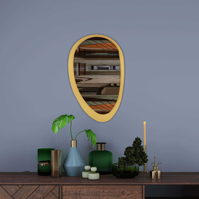 Valhore Asymmetrical Wall Wood Mirror