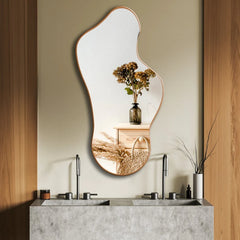 Vallirie Irregular Framed Wall Mirror