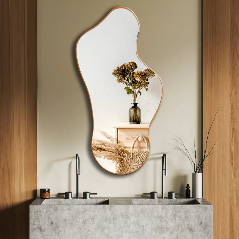 Vallirie Irregular Framed Wall Mirror