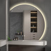 Wall Mounted  Semicircular LED Mirror Anti-Fog Backlit Lighted Bathroom Vanity Mirror | 5 Years Warranty