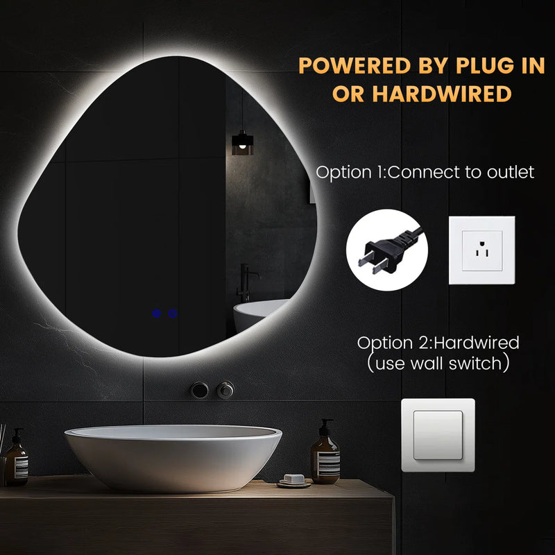Wrounght Backlit Led Mirror With Anti Fog | 5 Years Warranty